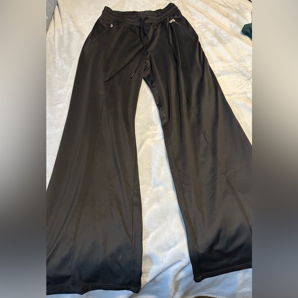 Offline Black Wide-Leg Track Pants
